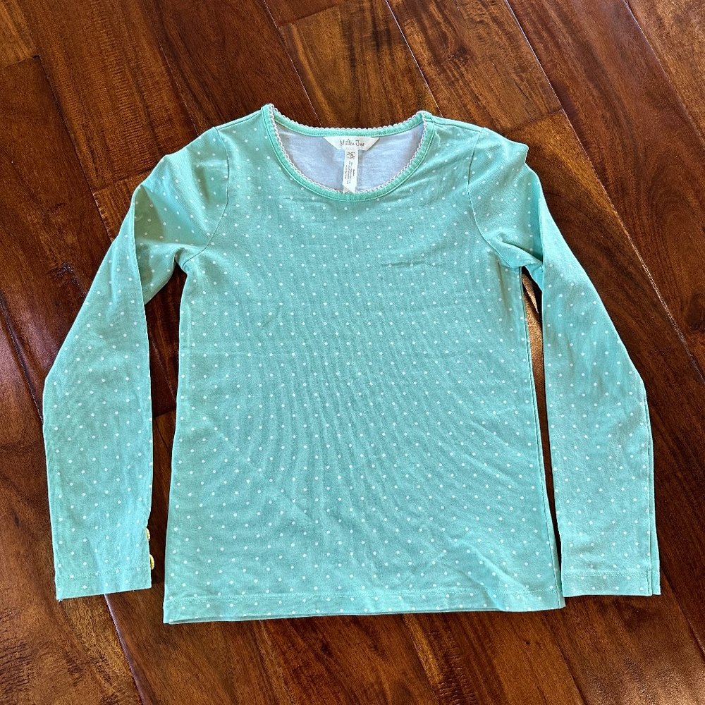 Matilda Jane green dot long sleeve shirt